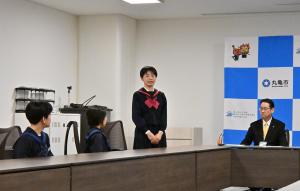 大会への思いを語るキャプテンの写真