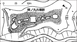 画像：陣の丸城縄張り図