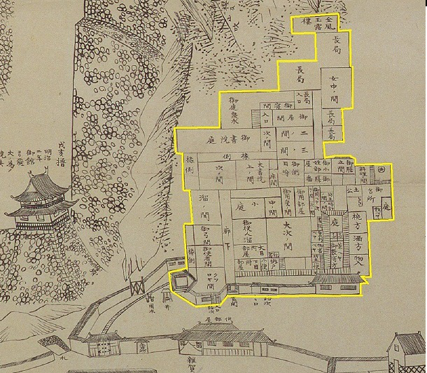讃州丸亀蓬莱城図部分
