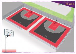 3X3バスケットボールコートイメージ