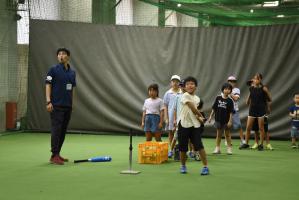 バッティング体験の様子