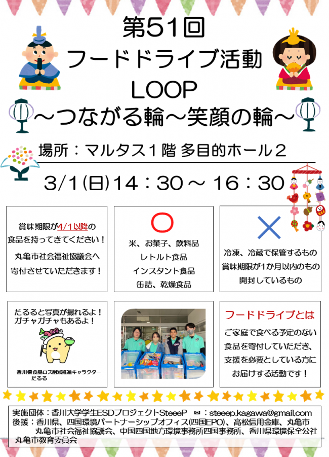 香川大学学生グループ フードドライブ活動