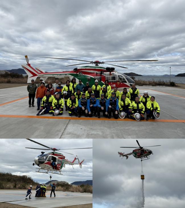 香川県防災航空隊との連携訓練